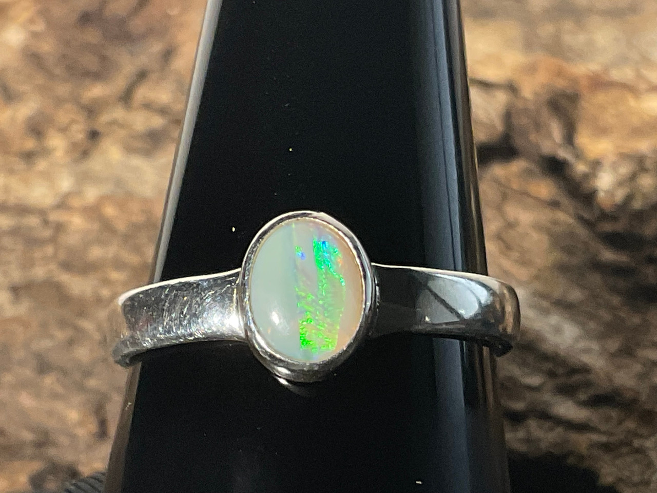 Natural Australian Coober Pedy Opal Ring 13.60 Carat